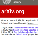 arXiv قاعدة علمية مجانية للتخصات العلمية و التقنية .
