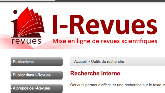 I-Revues قاعدة متخصصة في العلوم كتب مجلات و مذكرات مجانية